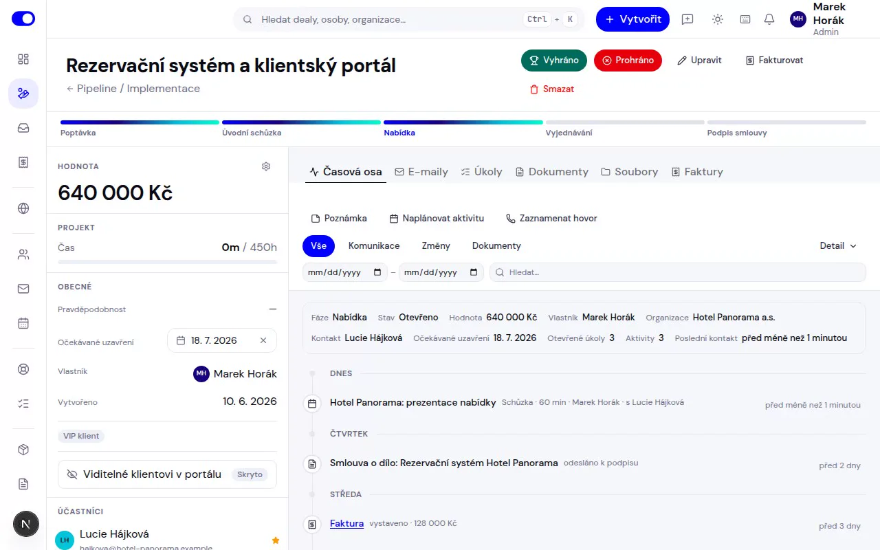 An invoice and a work report in four clicks